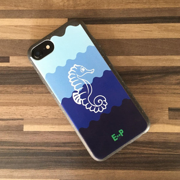 eco iPhone case - seahorse design - EcoPByLeo