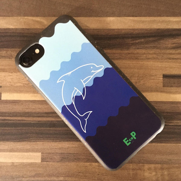 Eco iPhone case - dolphin design - EcoPByLeo