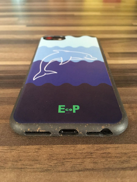 Eco iPhone case - dolphin design - EcoPByLeo