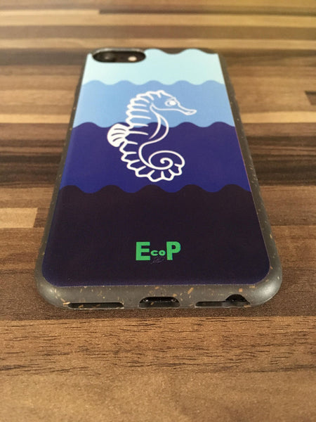 eco iPhone case - seahorse design - EcoPByLeo