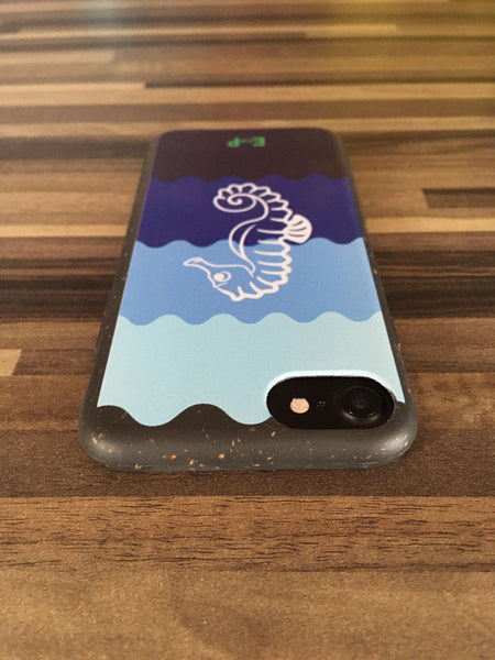 eco iPhone case - seahorse design - EcoPByLeo