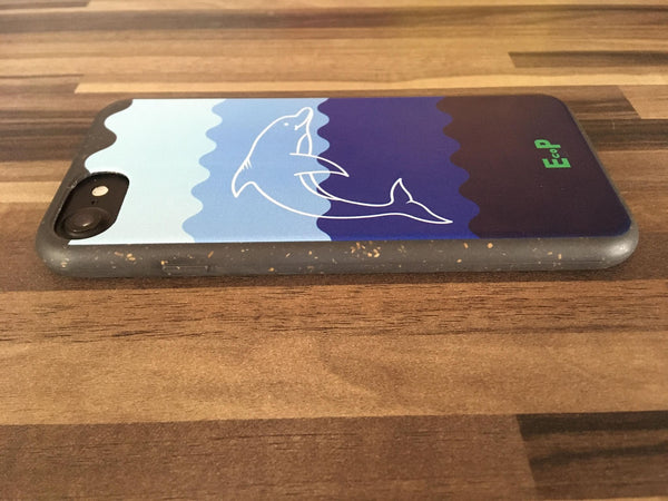 Eco iPhone case - dolphin design - EcoPByLeo
