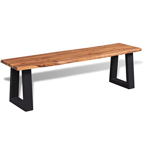 Acacia wood bench.