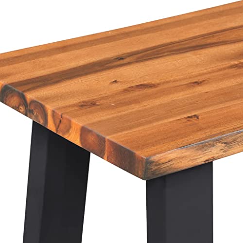 Oil finished wooden bench.