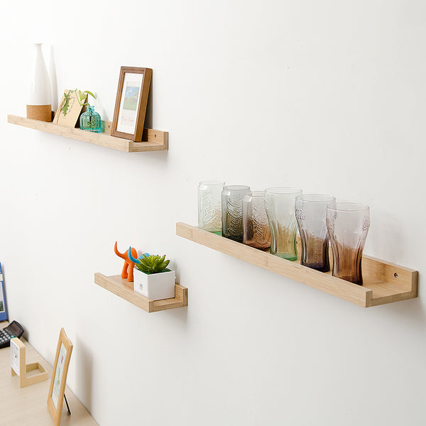 Bamboo shelf.