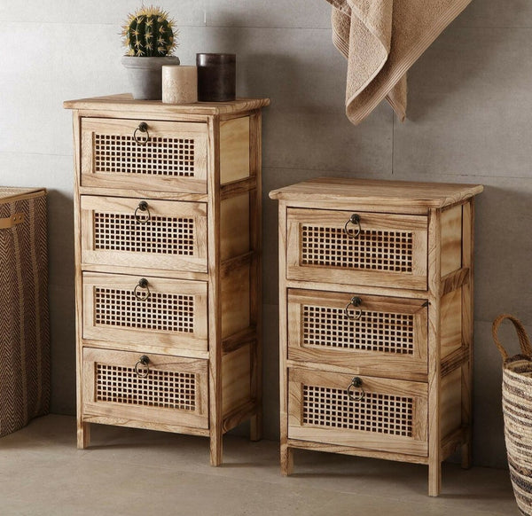 Tall and slim chest of drawers.