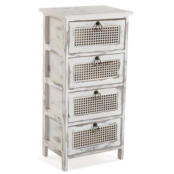Aged finish chest of drawers.