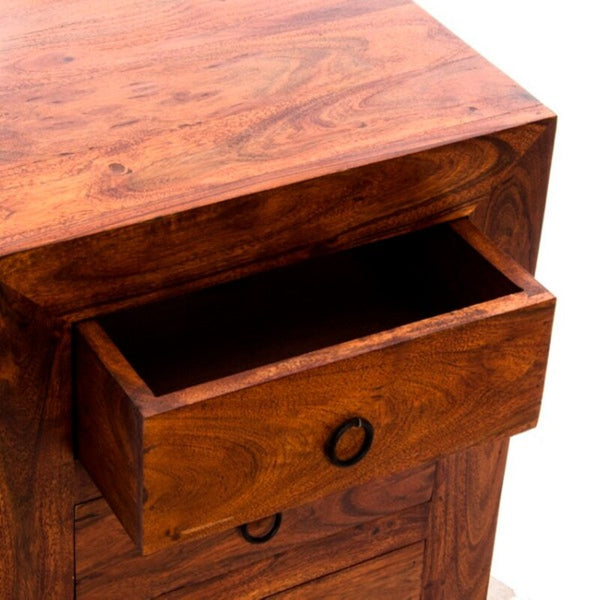 Acacia wood bedside table.