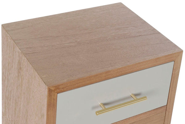 70s style bedside table made of sustainable wood.