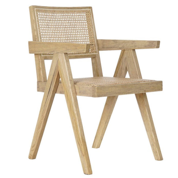 Rattan dining chair.