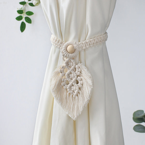 Sustainable curtain tiebacks.