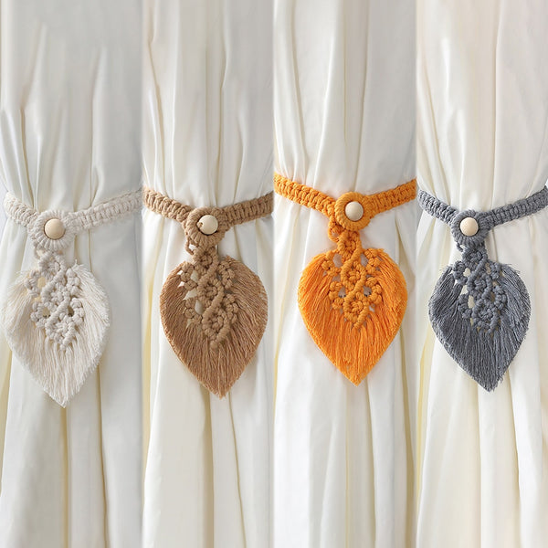 Eco friendly curtain tiebacks.