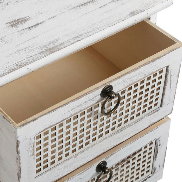 Eco friendly wood bedside table.