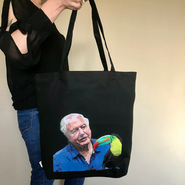 David Attenborough Cotton Tote Bag - EcoPByLeo