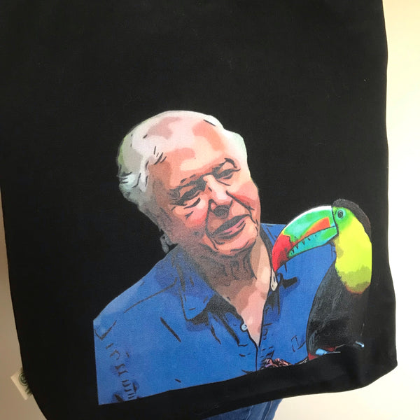 David Attenborough Cotton Tote Bag - EcoPByLeo