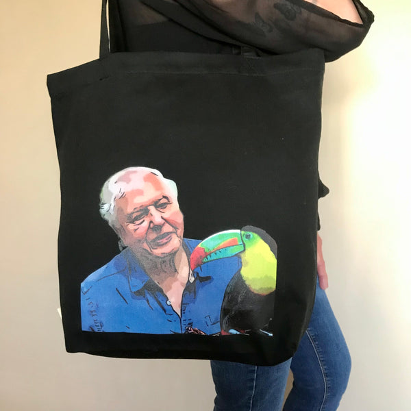 David Attenborough Cotton Tote Bag - EcoPByLeo