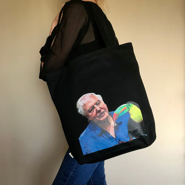David Attenborough Cotton Tote Bag - EcoPByLeo