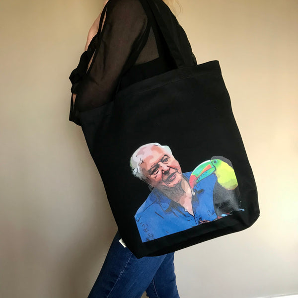 David Attenborough Cotton Tote Bag - EcoPByLeo