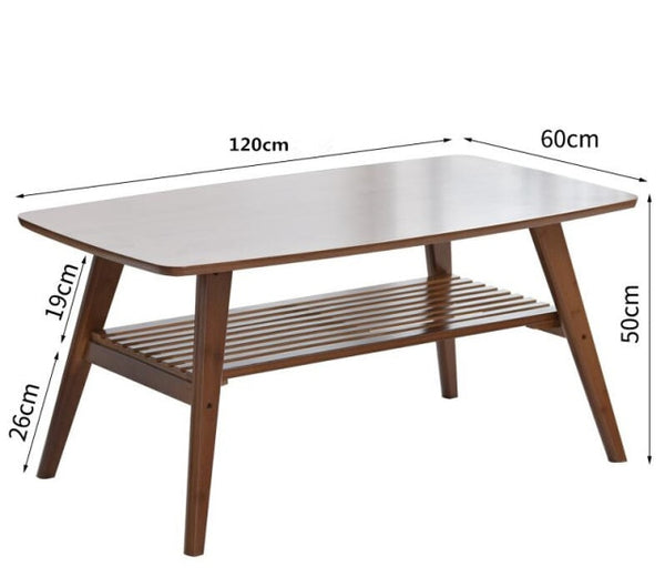 Sustainable wooden coffee table.