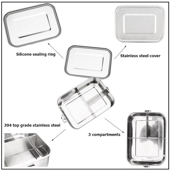 Stainless Steel Lunch Boxes - EcoPByLeo