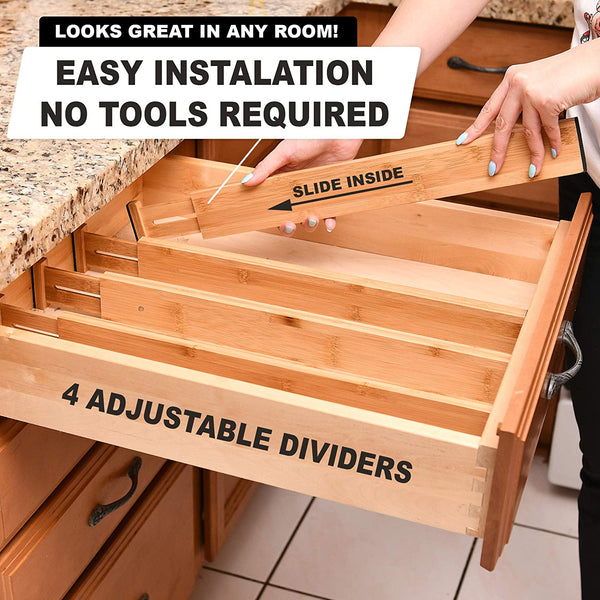 Spring Loaded Drawer Dividers - EcoPByLeo
