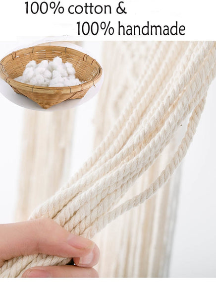 100% cotton macrame.