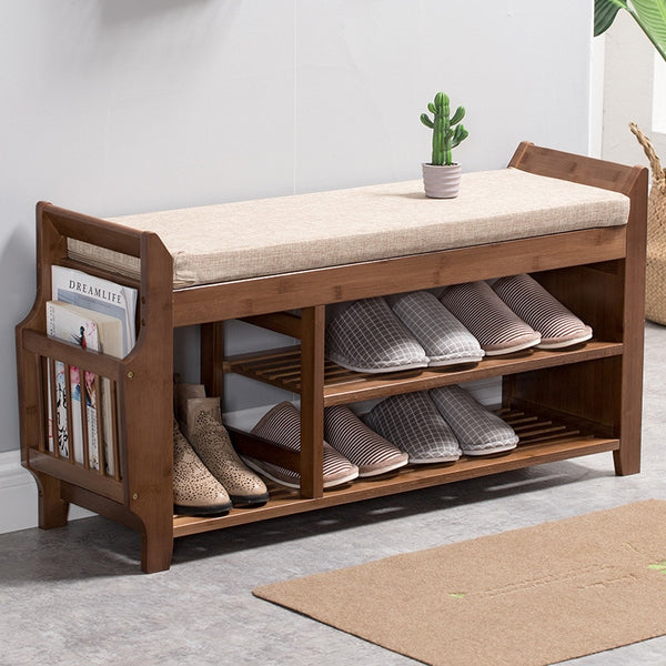 Shoe storage bench.