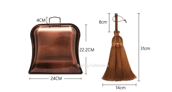 Biodegradable dustpan and brush.