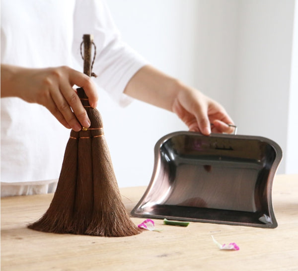 Sustainable dustpan and brush.