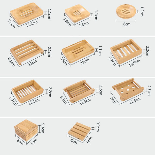 Full dimensions of the soap dishes.
