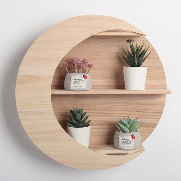 Paulownia Wood Shelf - Moon Shape - EcoPByLeo