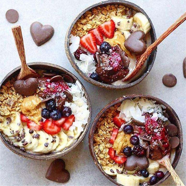 Eco friendly smoothie bowls.