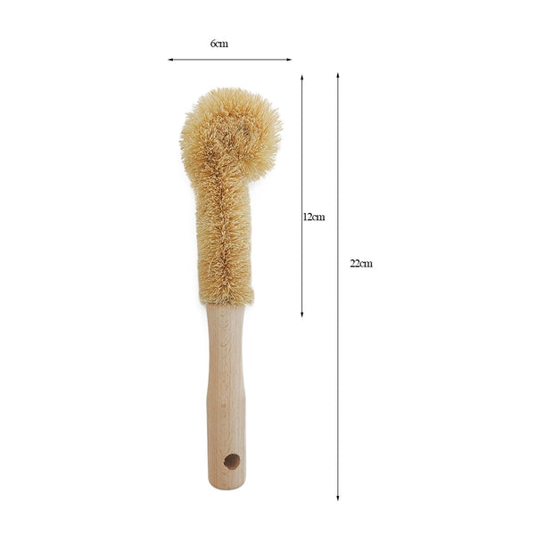 Biodegradable brush for bottles.