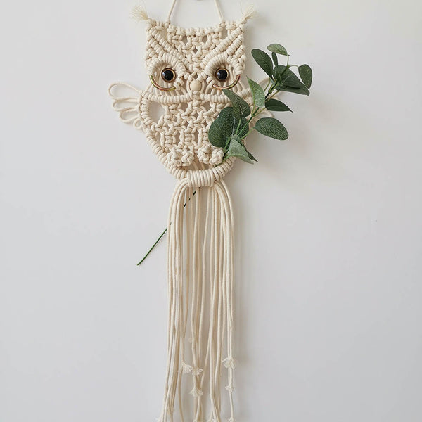 White cotton dream catcher.