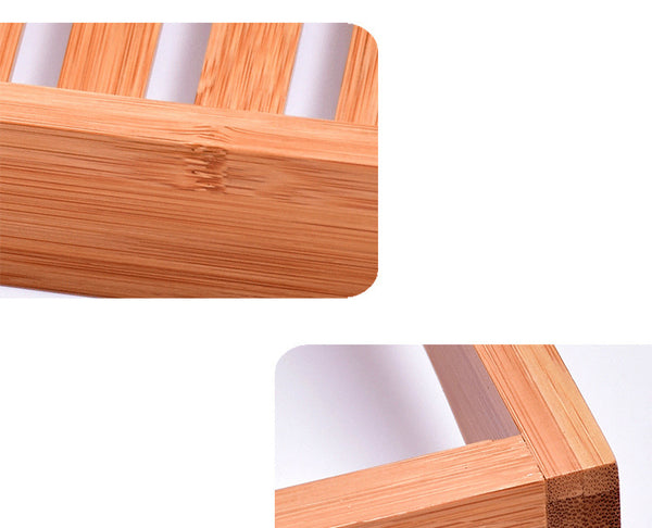 Bamboo bath caddy.