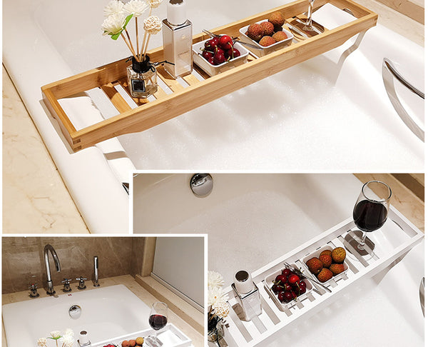 Eco friendly bath shelving.