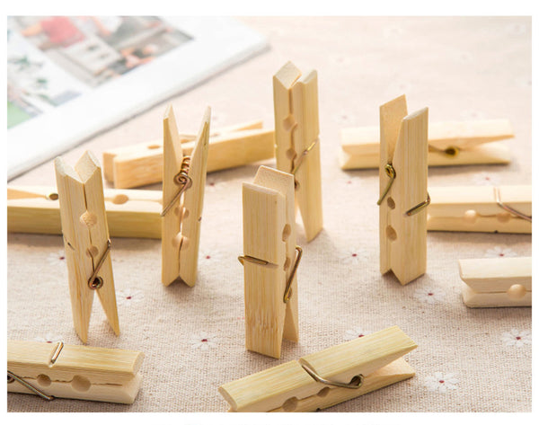 Bamboo Wooden Clothes Pegs - EcoPByLeo