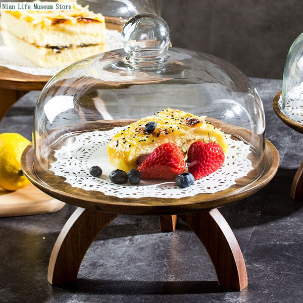 Acacia Wooden Cake Stand | EcoPByLeo