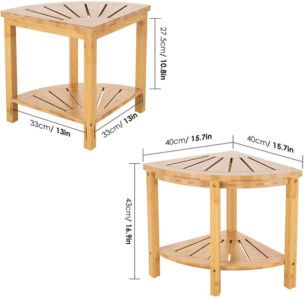 Bamboo Bathroom Corner Unit | EcoPByLeo