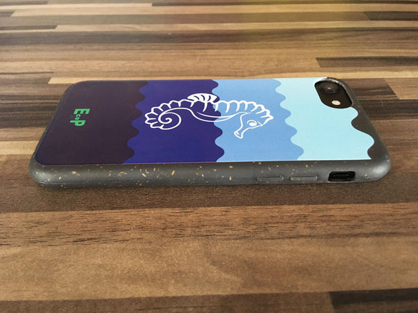 eco iPhone case - seahorse design - EcoPByLeo