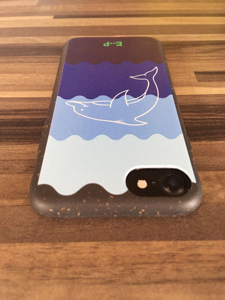 Eco iPhone case - dolphin design - EcoPByLeo