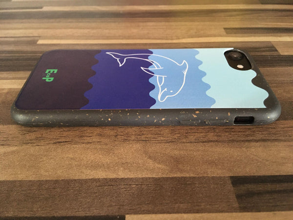 Eco iPhone case - dolphin design - EcoPByLeo