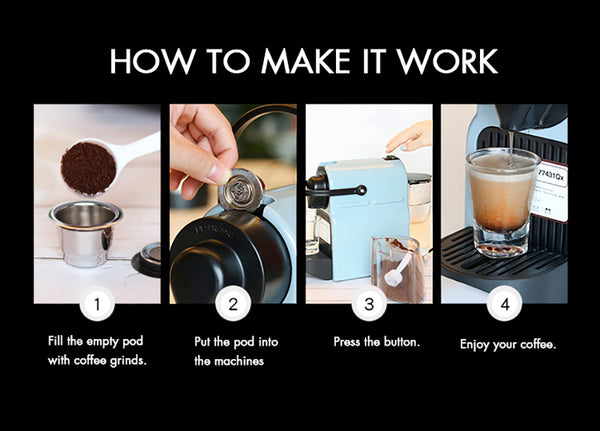 How to install a nespresso coffee pod.