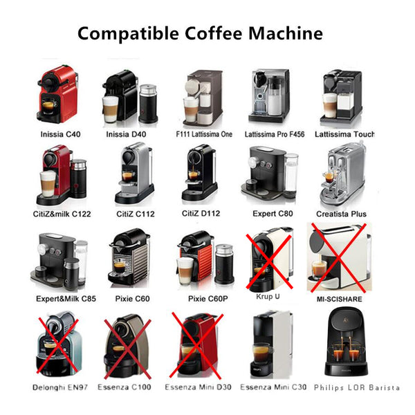 List of compatible coffee machines.