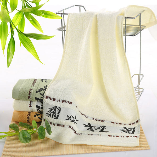 Chinese print towel in white.