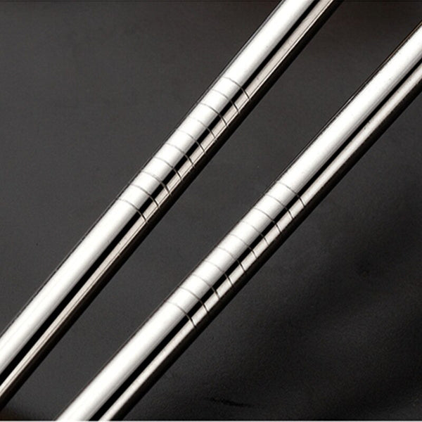 Stainless steel straws.