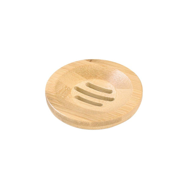 Round bamboo soap holder that dries quick