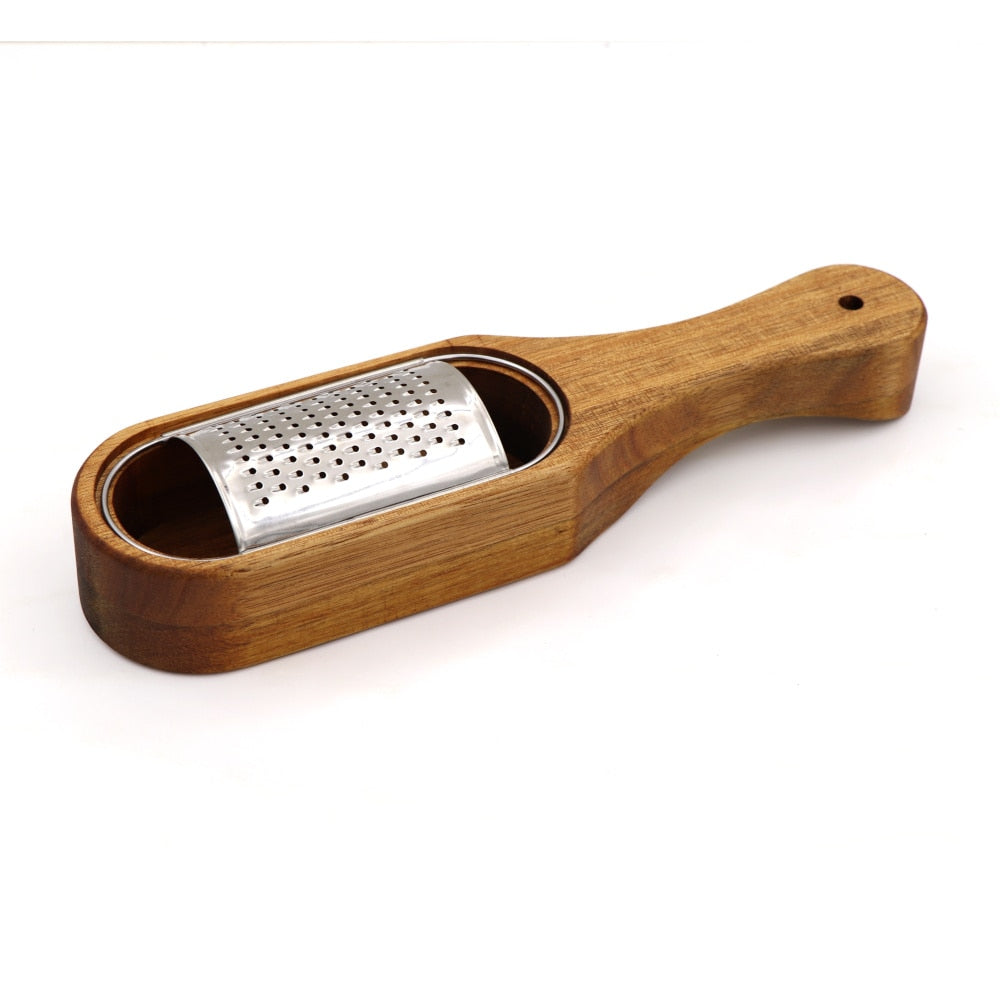 Wooden cheese grater.