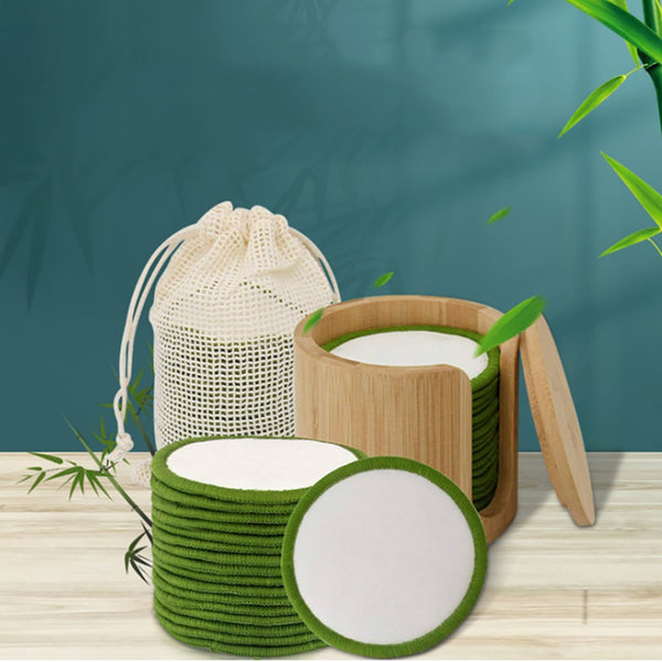 Bamboo makeup pads.