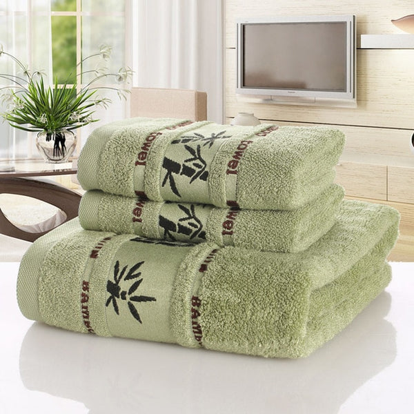 Green soft towels.